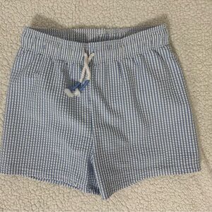 H&M Light Blue and White Patterned Shorts